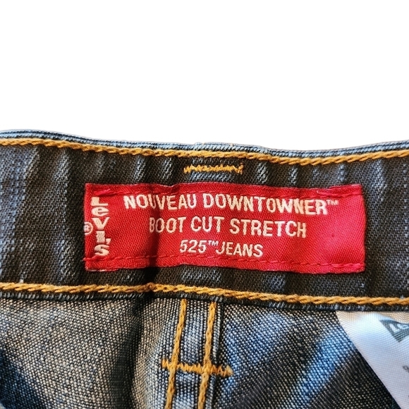 Levi's Nouveau DownTowner blue boot cut stretch denim jean pants - Picture 3 of 9
